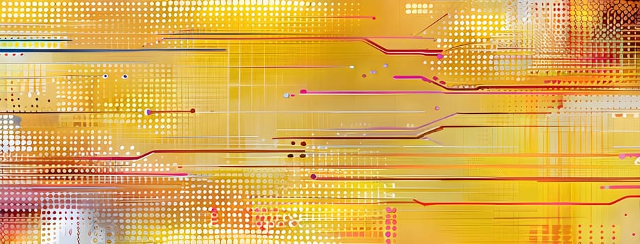 artificial intelligence, lines, dots and pattern in vibrant hues
