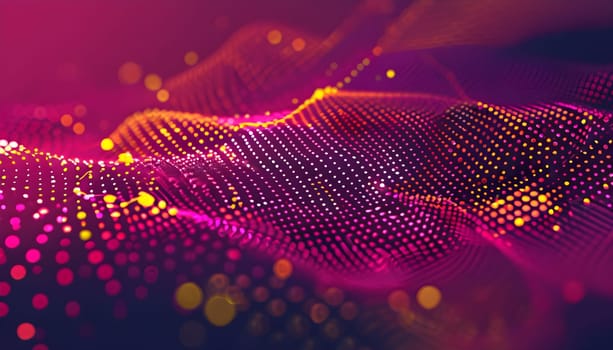 artificial intelligence, lines, dots and pattern in vibrant hues