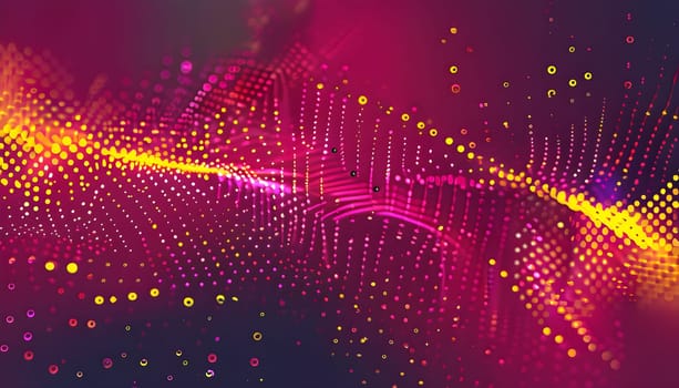 artificial intelligence, lines, dots and pattern in vibrant hues