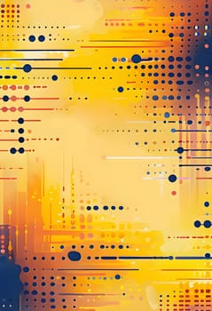 artificial intelligence, lines, dots and pattern in vibrant hues