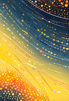 artificial intelligence, lines, dots and pattern in vibrant hues
