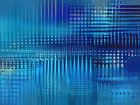 artificial intelligence, lines, dots and pattern in vibrant hues