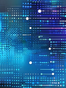artificial intelligence, lines, dots and pattern in vibrant hues