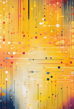 artificial intelligence, lines, dots and pattern in vibrant hues