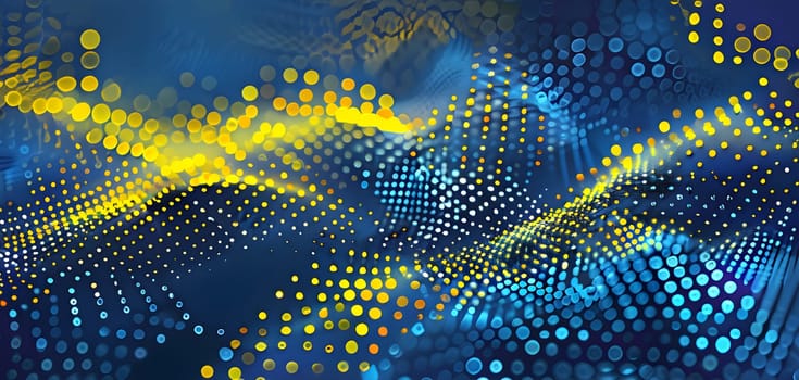 artificial intelligence, lines, dots and pattern in vibrant hues
