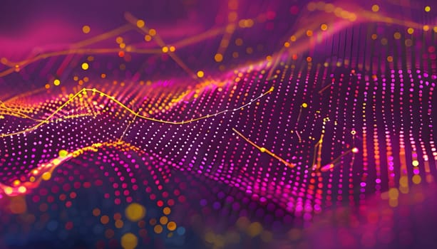 artificial intelligence, lines, dots and pattern in vibrant hues