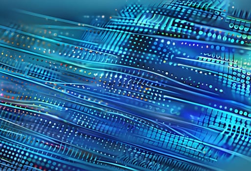 artificial intelligence, lines, dots and pattern in vibrant hues
