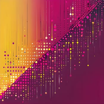 artificial intelligence, lines, dots and pattern in vibrant hues