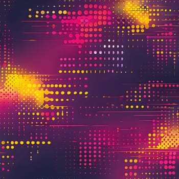 artificial intelligence, lines, dots and pattern in vibrant hues