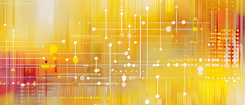 artificial intelligence, lines, dots and pattern in vibrant hues