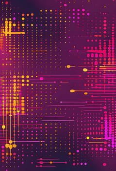 artificial intelligence, lines, dots and pattern in vibrant hues
