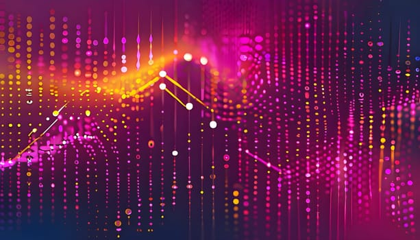 artificial intelligence, lines, dots and pattern in vibrant hues