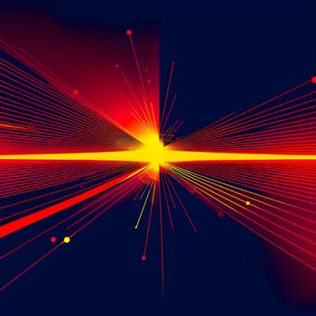 Converging digital lines and sport athletes silhouettes in vibrant colors, creating an abstract pattern to show AI’s impact in sports training