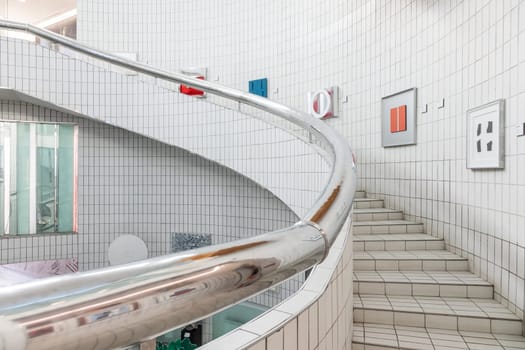Comacchio, Italy - 13 July 2024: Museum House Remo Brindisi. Modern architecture interior, 1973
