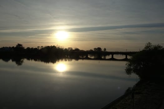 Abend am Neckar bei Ladenburg