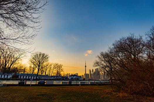 sunset on lake canada. Shooting Location: Toronto