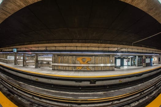 Jean-Drapeau Metro Station in Montreal. Shooting Location: montreal, canada