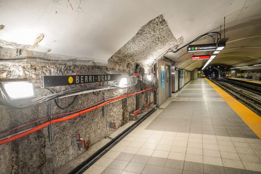 Wiring and walls at Berri Ukam station. Shooting Location: montreal, canada