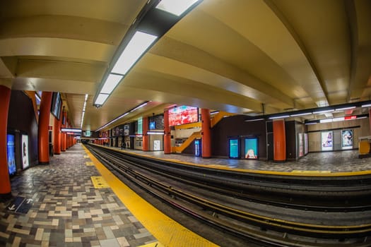 Montreal metro station. Shooting Location: montreal, canada