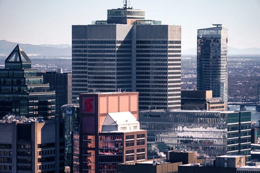 Montreal cityscape in winter. Shooting Location: montreal, canada