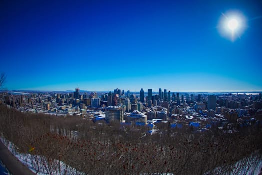 montreal winter scene. Shooting Location: montreal, canada