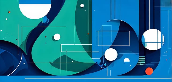 Converging digital lines and sport gear silhouettes creating an abstract pattern to show AI impact in sports training