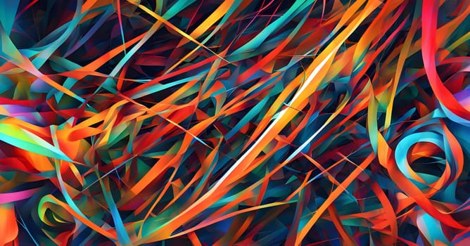 Converging digital lines and sport gear silhouettes creating an abstract pattern to show AI impact in sports training