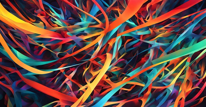 Converging digital lines and sport gear silhouettes creating an abstract pattern to show AI impact in sports training