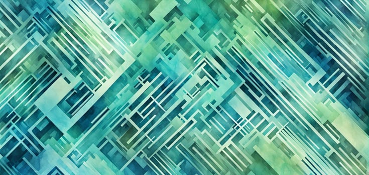 Converging digital lines and sport gear silhouettes creating an abstract pattern to show AI impact in sports training