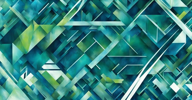 Converging digital lines and sport gear silhouettes creating an abstract pattern to show AI impact in sports training