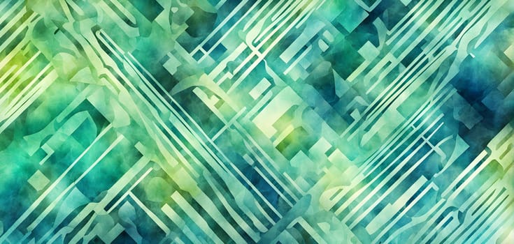 Converging digital lines and sport gear silhouettes creating an abstract pattern to show AI impact in sports training