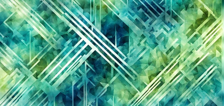 Converging digital lines and sport gear silhouettes creating an abstract pattern to show AI impact in sports training