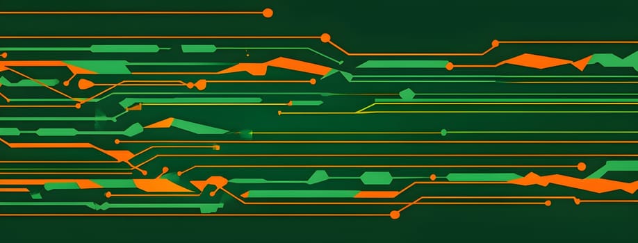 Converging digital lines and sport gear silhouettes creating an abstract pattern to show AI impact in sports training