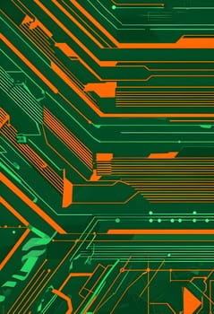 Converging digital lines and sport gear silhouettes creating an abstract pattern to show AI impact in sports training