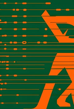 Converging digital lines and sport gear silhouettes creating an abstract pattern to show AI impact in sports training