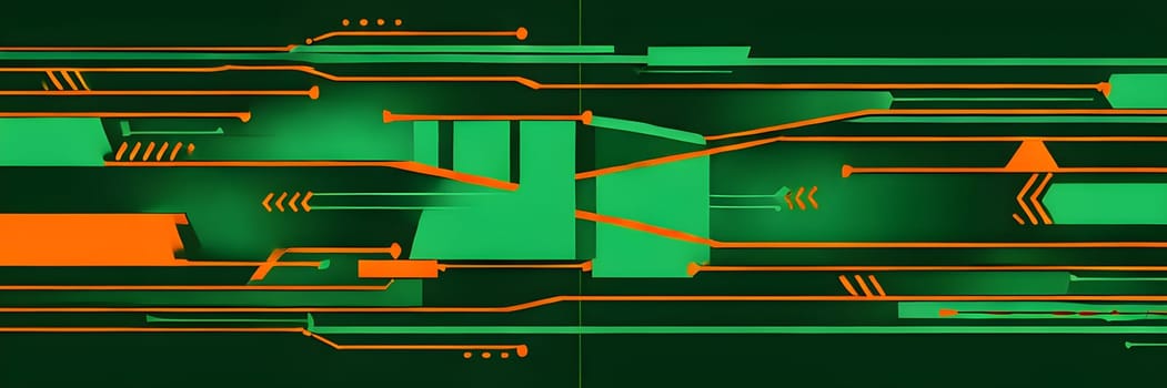 Converging digital lines and sport gear silhouettes creating an abstract pattern to show AI impact in sports training