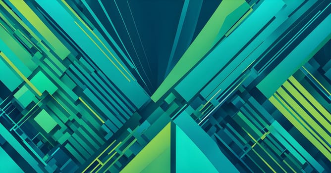 Converging digital lines and sport gear silhouettes creating an abstract pattern to show AI impact in sports training