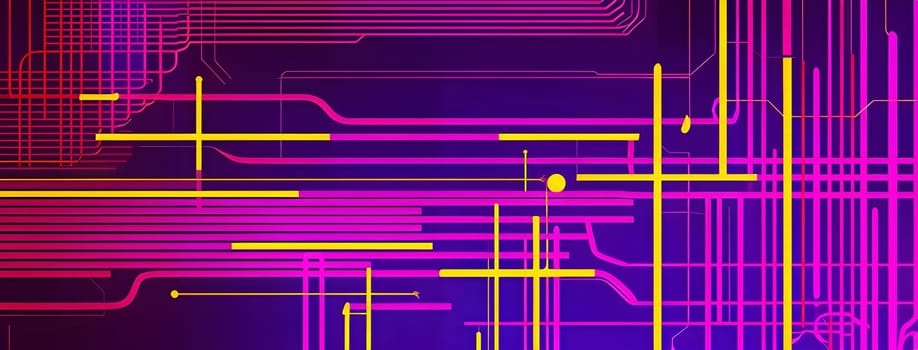 Converging digital lines and sport gear silhouettes creating an abstract pattern to show AI impact in sports training
