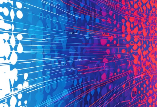Converging digital lines and sport gear silhouettes creating an abstract pattern to show AI impact in sports training