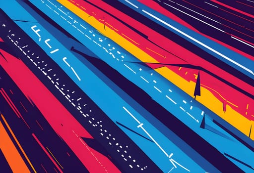 Converging digital lines and sport gear silhouettes creating an abstract pattern to show AI impact in sports training
