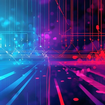 Converging digital lines and sport gear silhouettes creating an abstract pattern to show AI impact in sports training