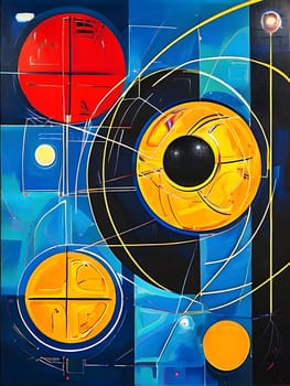 vibrant mix of abstract circuitry intertwined with basketball balls, representing AI role in personalized sports training