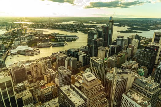 Skyscrapers in downtown Sydney. Shooting Location: sydney, australia