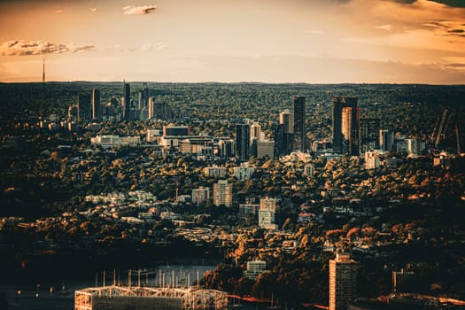 Cityscape from a distance. Shooting Location: sydney, australia