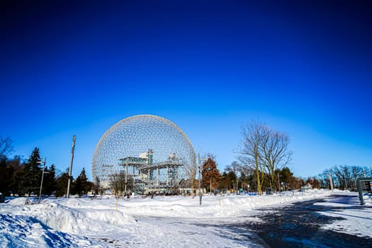 Montreals winter biosphere. Shooting Location: montreal, canada
