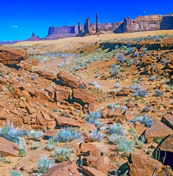 The Totem Pole in Monument Valley.Arizona
