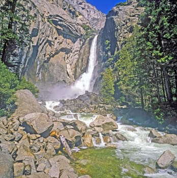 Yosemite Falls in Yosemite National Park, California