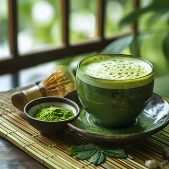 Calm Moments: Matcha Latte and Zen Elements