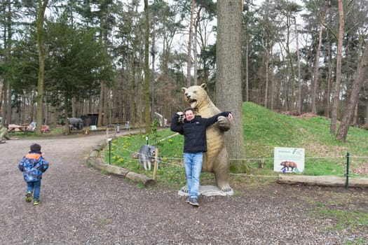 BOXTEL, THE NETHERLANDS - MARCH 09, 2019: Boxtel, The Neterlands - March 09, 2019: Entrance to the Oertijdmuseum near the town of Boxtel in Holland