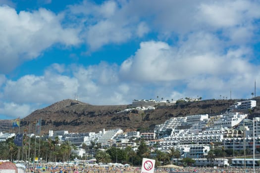 CRAN CANARIA, PUERTO DE MOGAN- NOVEMBER 16, 2019: Cran Canaria, Puerto de Mogan, Spain - November 16, 2019: Puerto de Mogan town on the coast of Gran Canaria island, Spain Puerto de Mogan town on the coast of Gran Canaria island, Spain